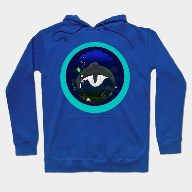 Dipper the Depressed Dolphin Hoodie by madtownstudio3000